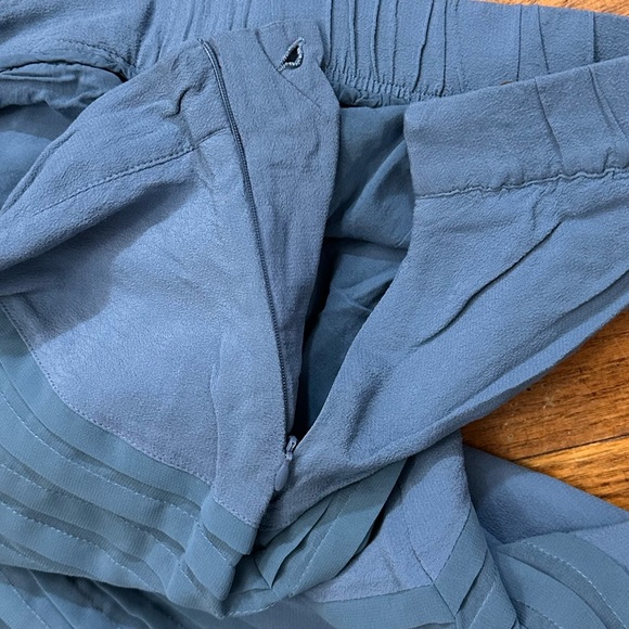 Soft Surroundings Size PXS Petite Pintuck Flowy Chiffon Blue Long Maxi Skirt - Picture 8 of 10